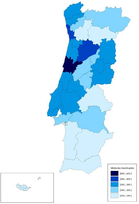Sul e Interior Norte com os piores resultados nos exames de 2010